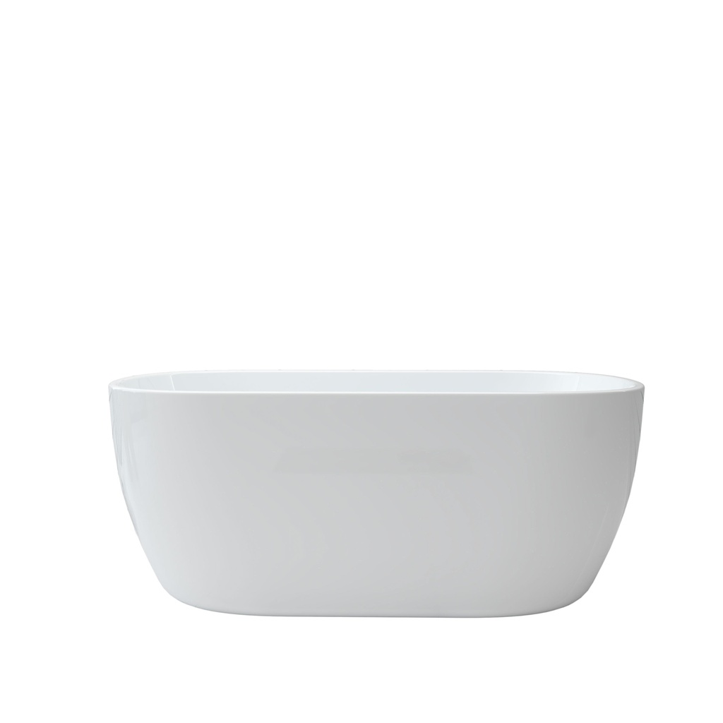 [75116/BT518-1500] 1500mm Belle Round Gloss White Acrylic Free Standing Bathtub
