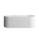 1500mm Kiama Grooved Gloss White Freestanding Bathtub