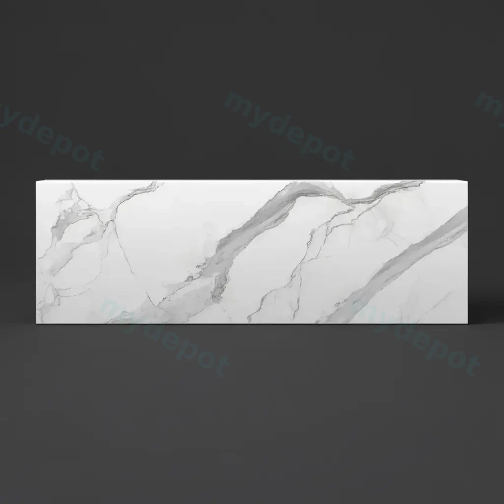 [90173/K155ST-WM] 1500mm White Marble Look Sintered Stone Top Matte Finish Benchtop