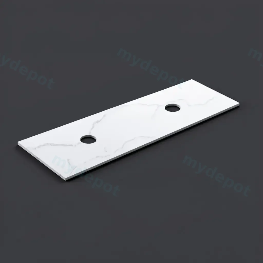 [56055] 1505X465X12mm Calacatta Artic White Solid Surface Stone Top