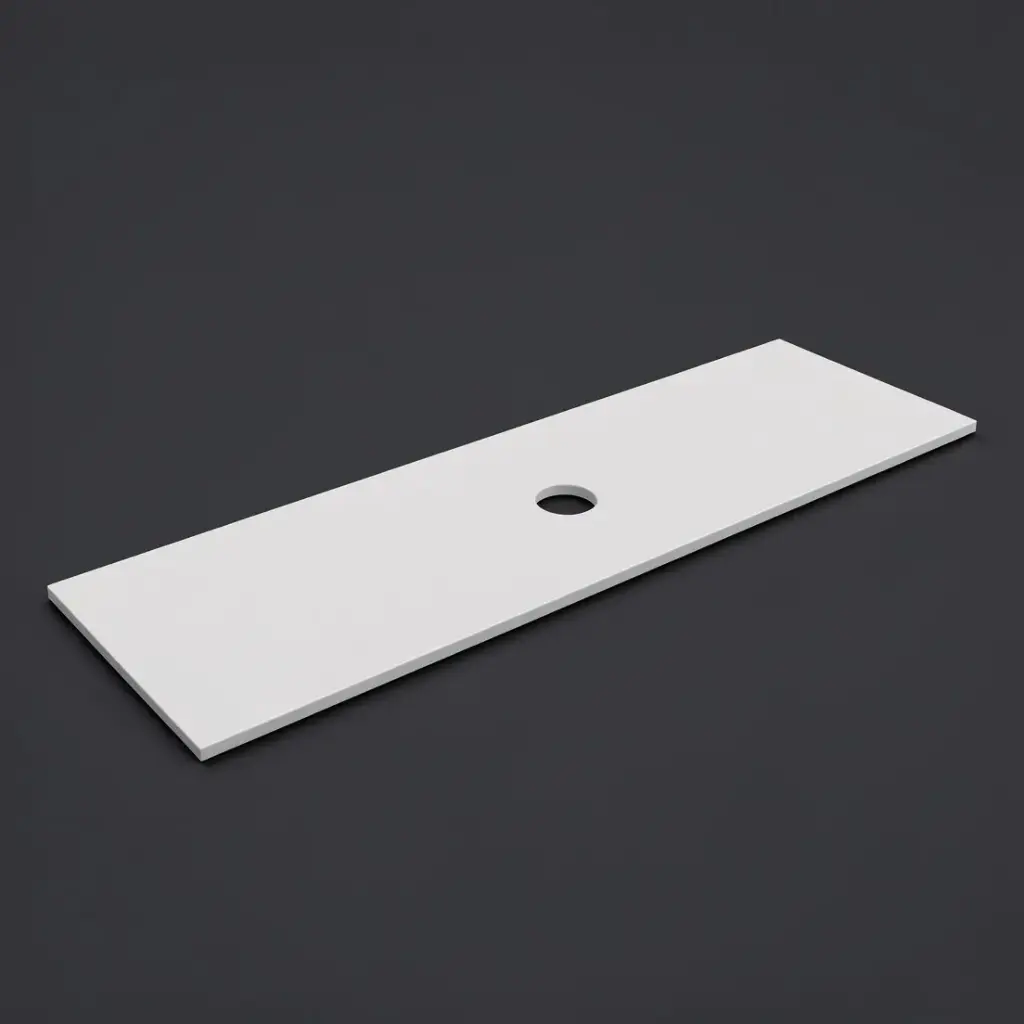 1505X465X12mm Matte White Solid Surface Blanco Stone Top