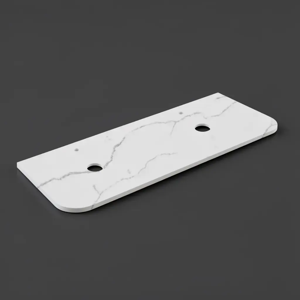 1505X505X12mm Calacatta Artic White Solid Surface Stone Top