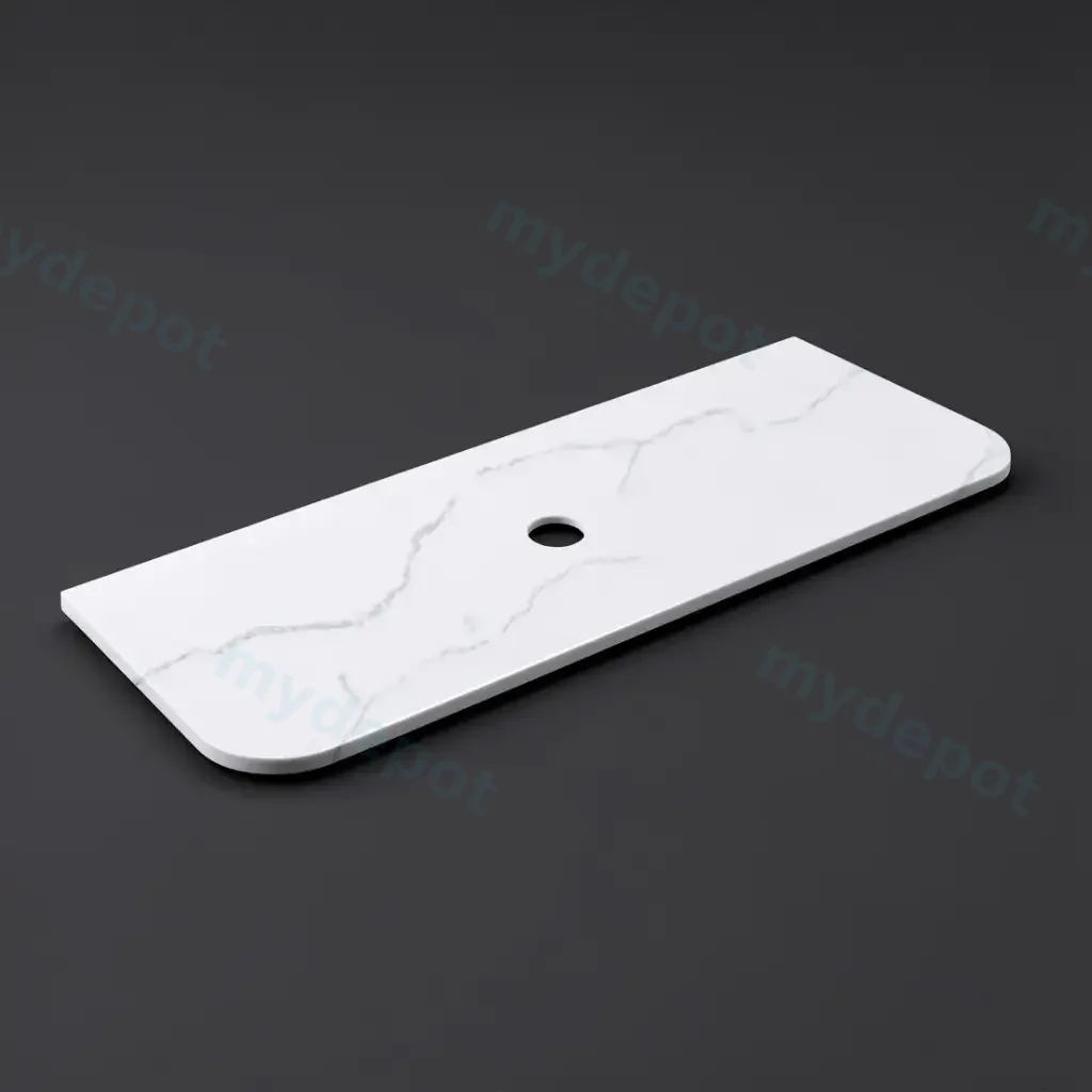 [56066] 1505X505X12mm Calacatta Artic White Solid Surface Stone Top