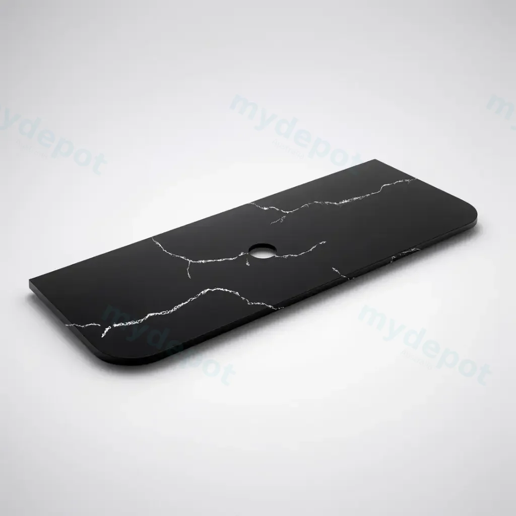 [56332] 1505X505X12mm Calacatta Night Solid Surface Curve Stone Top
