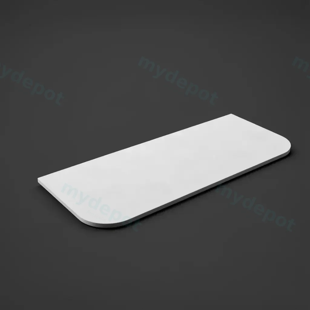 [56116] 1505X505X12mm Matte White Solid Surface Plain Slab Curve Stone Top