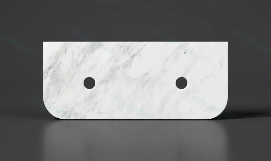 1505X505X18mm Carrara White Marble Curve Stone Top