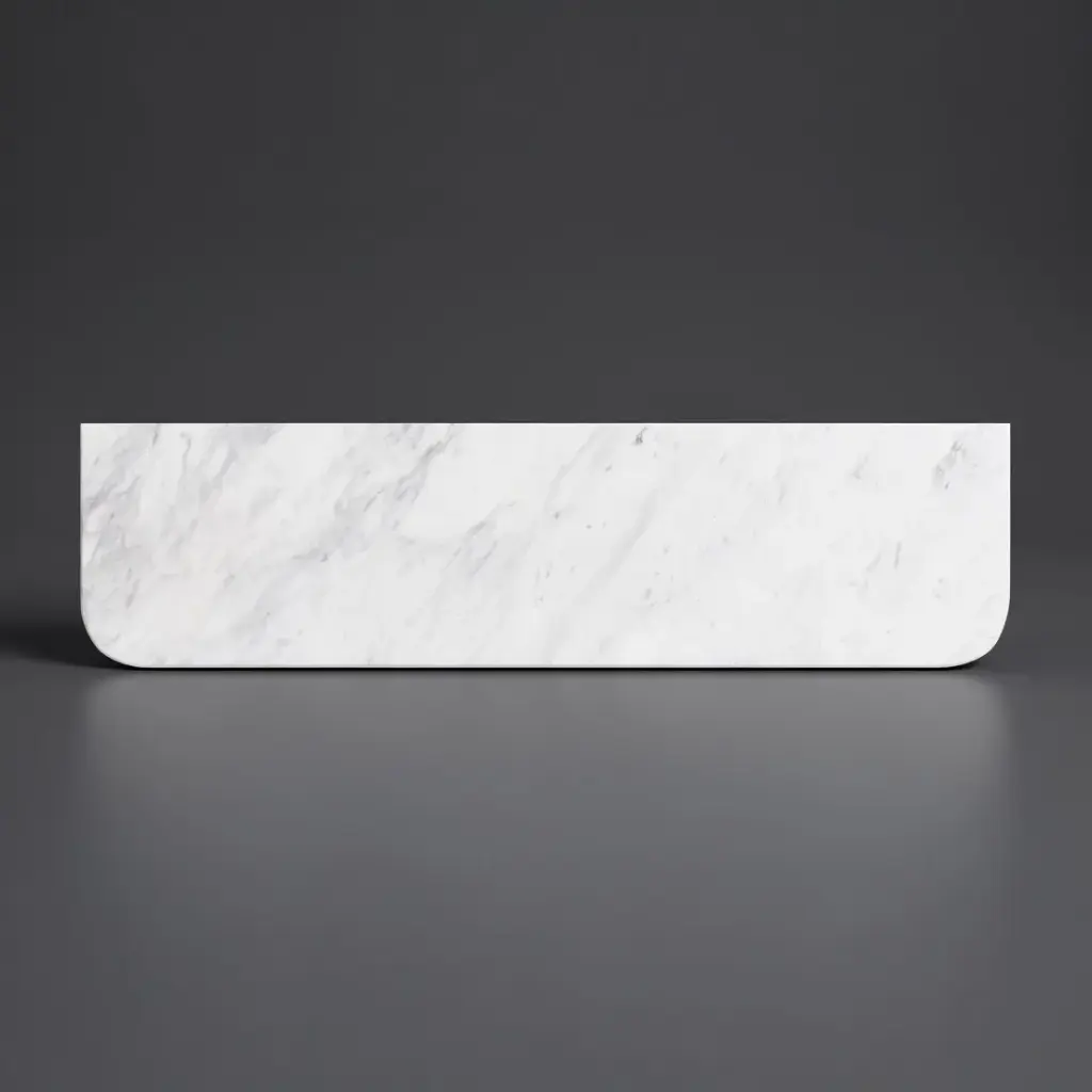 [56349] 1505X505X18mm Carrara White Marble Curve Stone Top