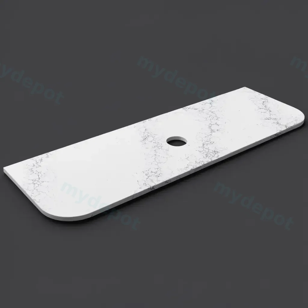 1505X505X20mm Calacatta White (WG486) Zero Silica Engineer Curve Stone Top