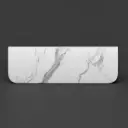 1500mm White Marble Look Sintered Stone Top Matte Finish Rounded Corner Benchtop