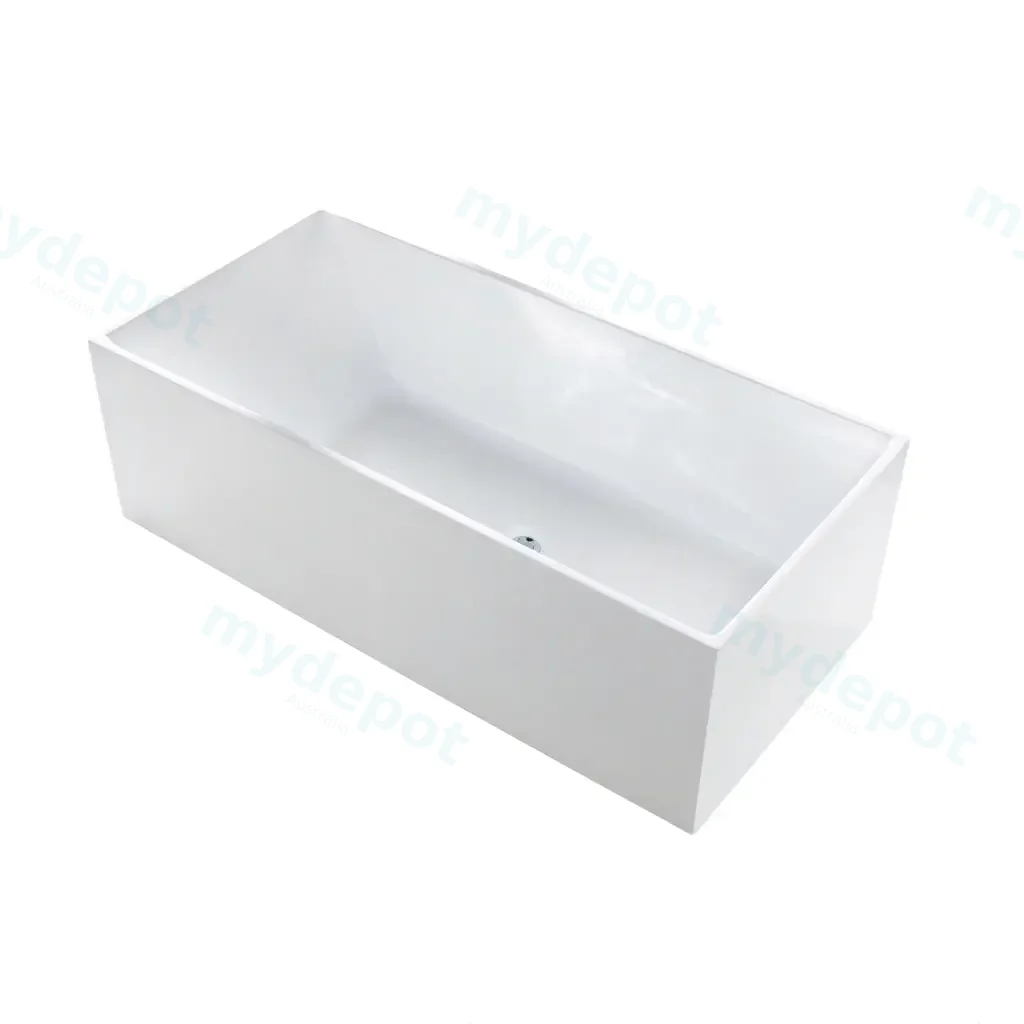 1690X800X580mm Gloss White Kliff Multifit Free Standing Bath None Overflow 40mm Waste+Pipe Supplied