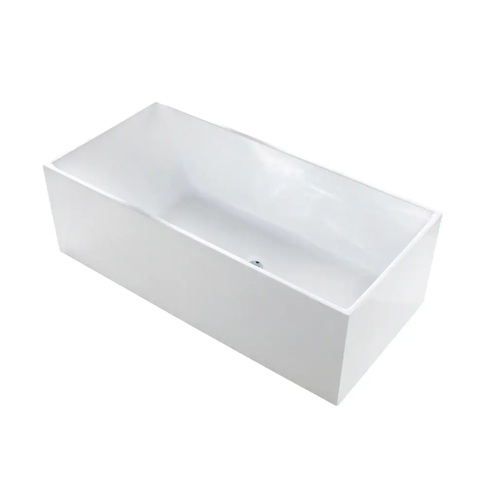 [55611] 1690X800X580mm Gloss White Kliff Multifit Free Standing Bath None Overflow 40mm Waste+Pipe Supplied