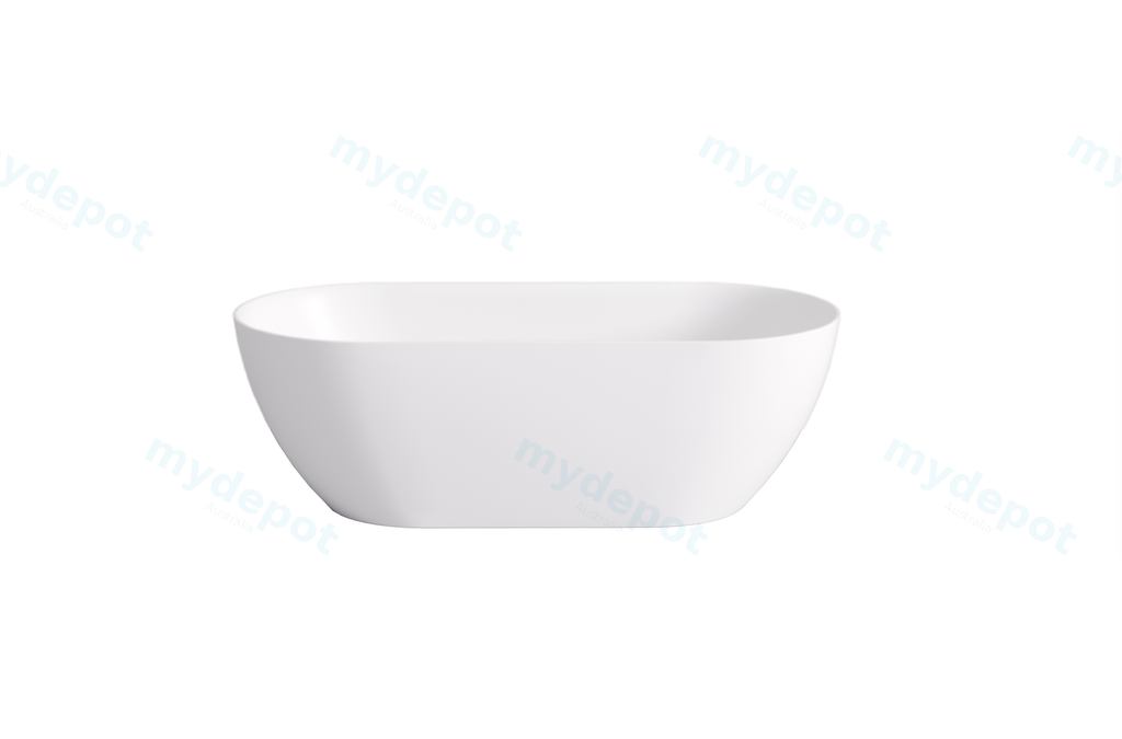 1700*805*550mm Matte White Ellips Slim Acrylic Freestanding Bathtub No Overflow Matte White Waste And Pipe Inlcuded