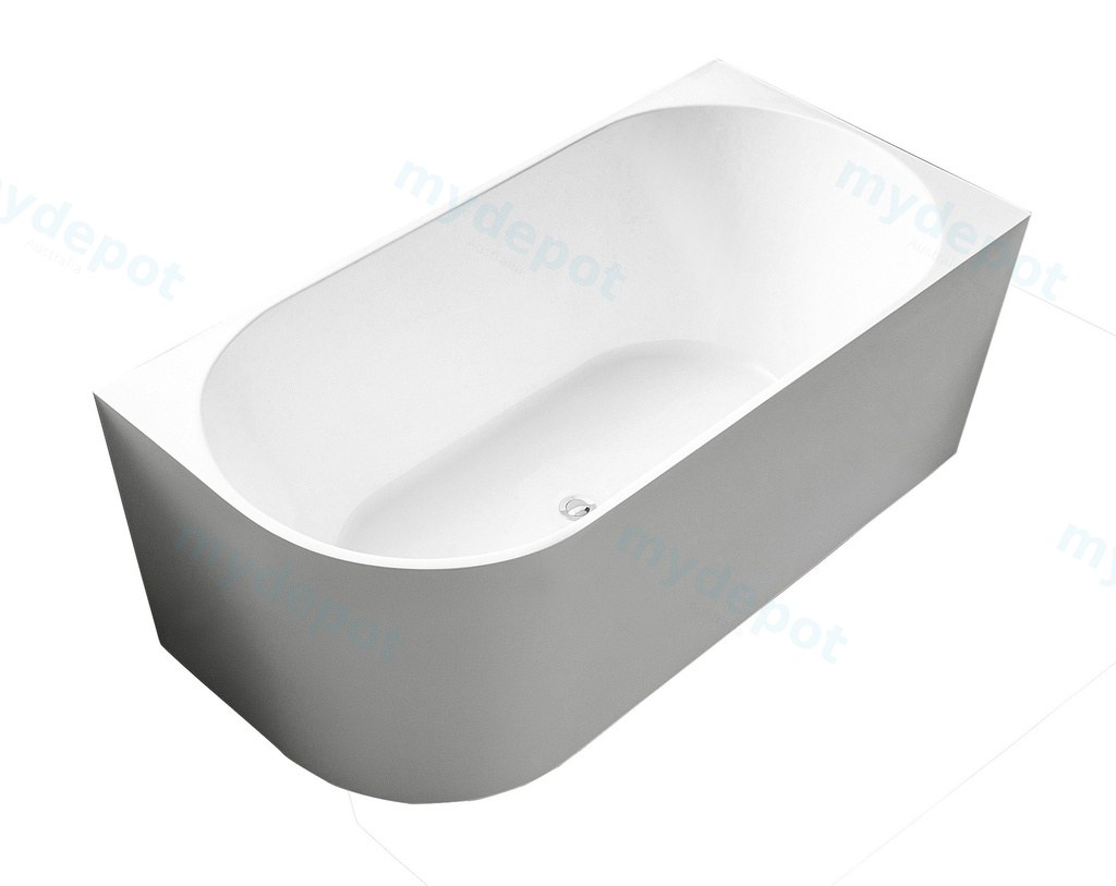 1700X780X600mm Gloss WhiteBingie Skirt Bath Right Coner None Overflow 40mm Waste+Pipe Supplied