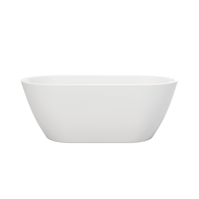 [75134/7122-1700] 1700mm Freestanding Bathtub Gloss White Acrylic Oval Bathtub