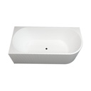 1700mm Kiama Grooved Gloss White Left Corner Fit Bathtub