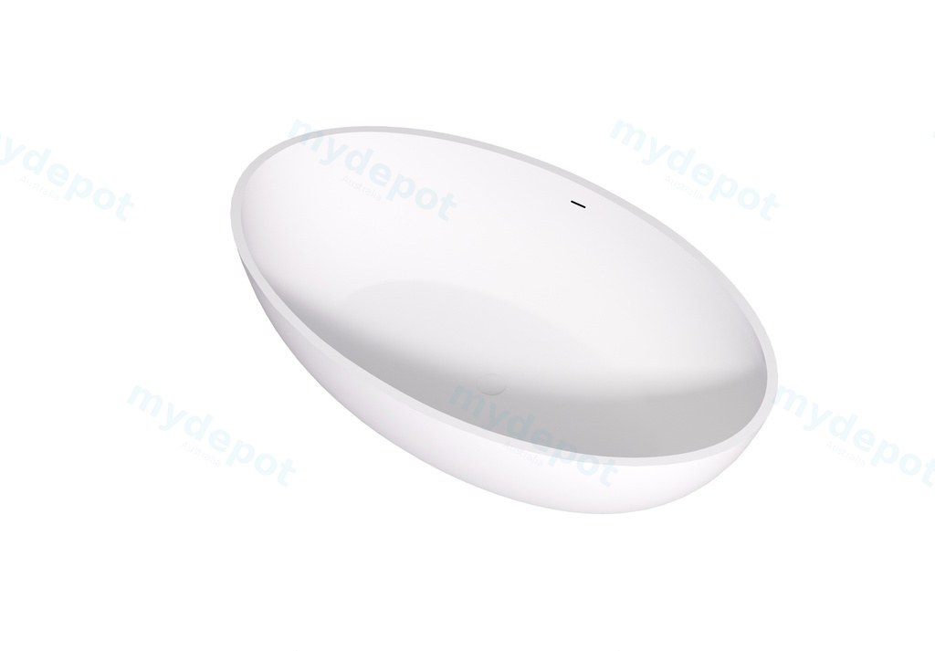 [56070] 1760X1030X550mm Matt White Kirra Solid Surface Stone Bath