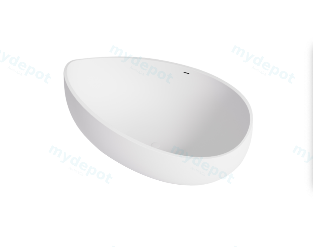 1800X1100X620mm Matt White Waverton Soild Surface Bath Integrated Overflow,40mm Waste And Pipe Included