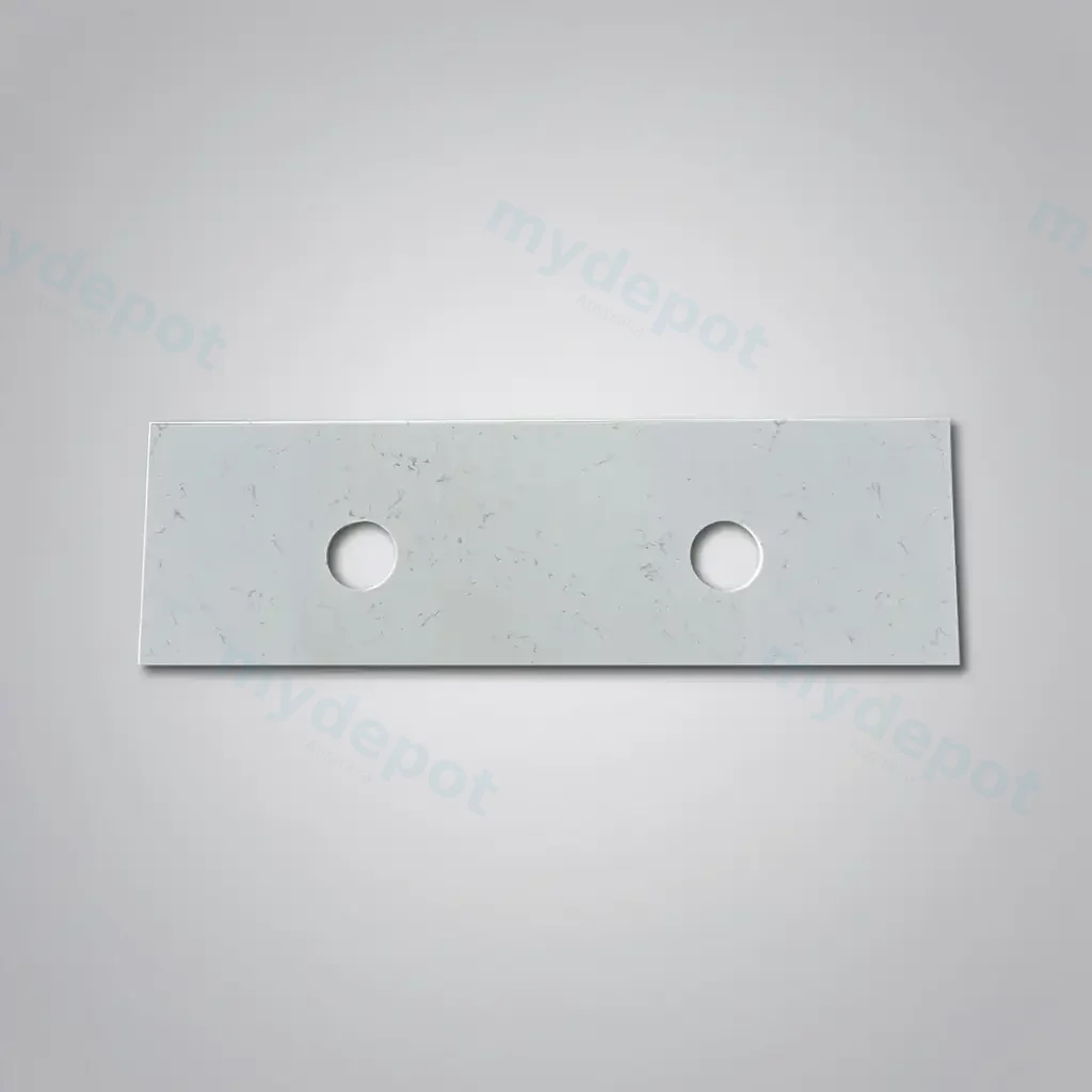 [50695] 1805x465x15mm Luna White Zero Silica Quartz Square Corner Stone Top