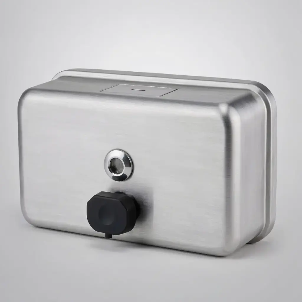 [55686] 208X124X73mm Bradley Australia Map Horizontal Satin SS Soap Dispenser