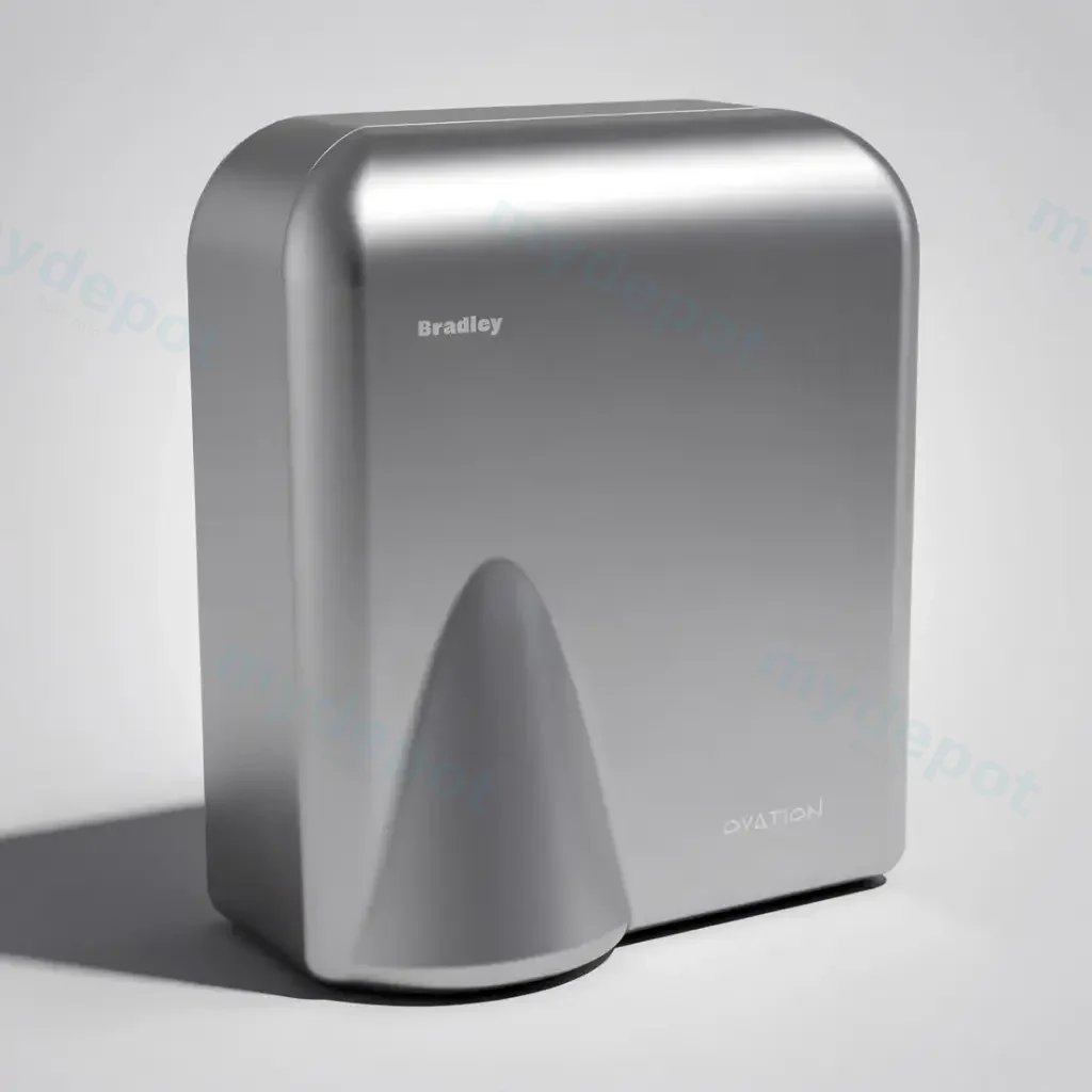 [55695] 225WX282H X160Dmm Bradley Australia Map Auto Satin SS Hand Dryer