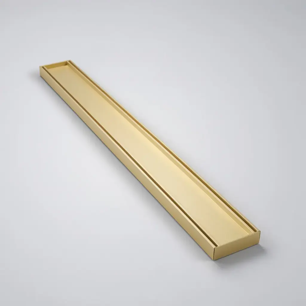 [41445] 300*100*26mm Lauxes Aluminium Slimline Tile Insert Matte Yellow Gold