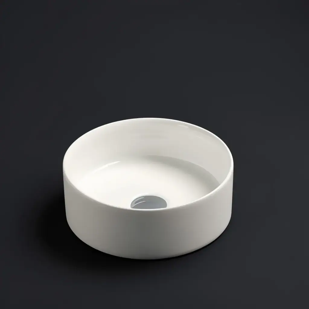 [55462] 300*300*105mm Gloss White Olley Fine Ceramic Above Counter Basin No Overflow,32mm Waste