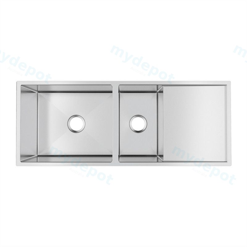 [40520] 304 Stainless Steel Hand-made Double Bowl Kitchen Sink(Round Edges)