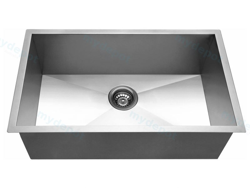 [40513] 304 Stainless Steel Hand-made Single Bowl Kitchen Sink(Round Edges) 762*457*254mm