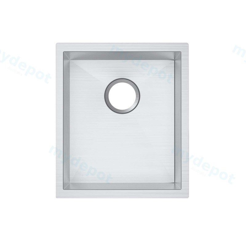 304 Stainless Steel Hand-made Single Bowl Kitchen Sink(Round Edges)390*450*215mm