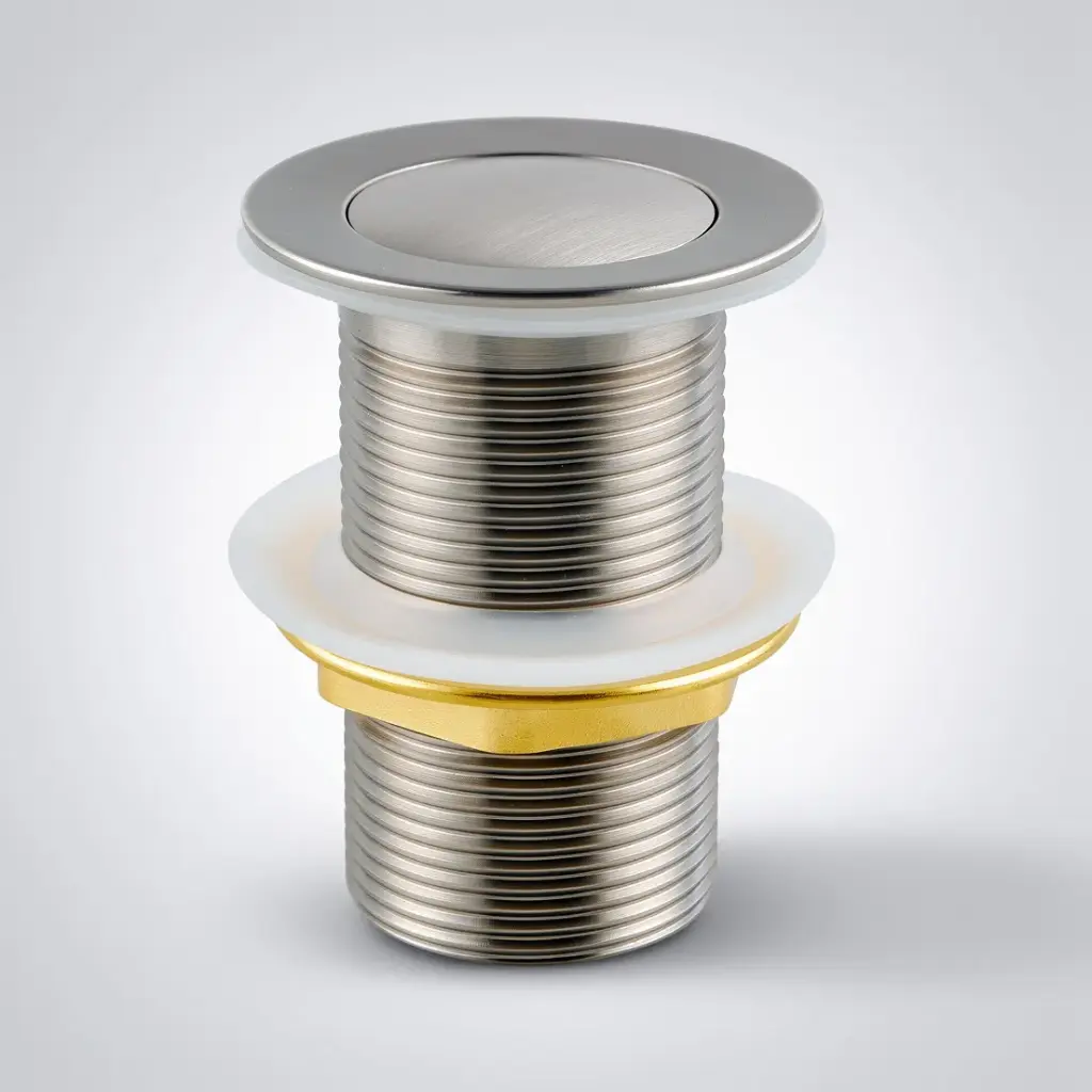 [41488] 32/40mm Brushed Nickel Brass Basin Pop Up Waste Without Overflow