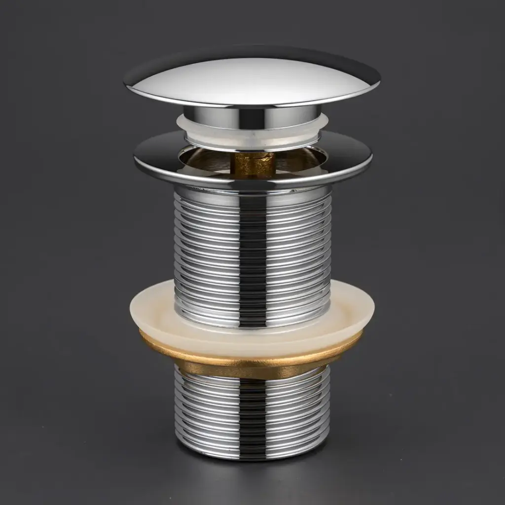 [40485] 32/40mm Chrome Mushroom Solid Brass Basin Pop Up Waste NO Overflow