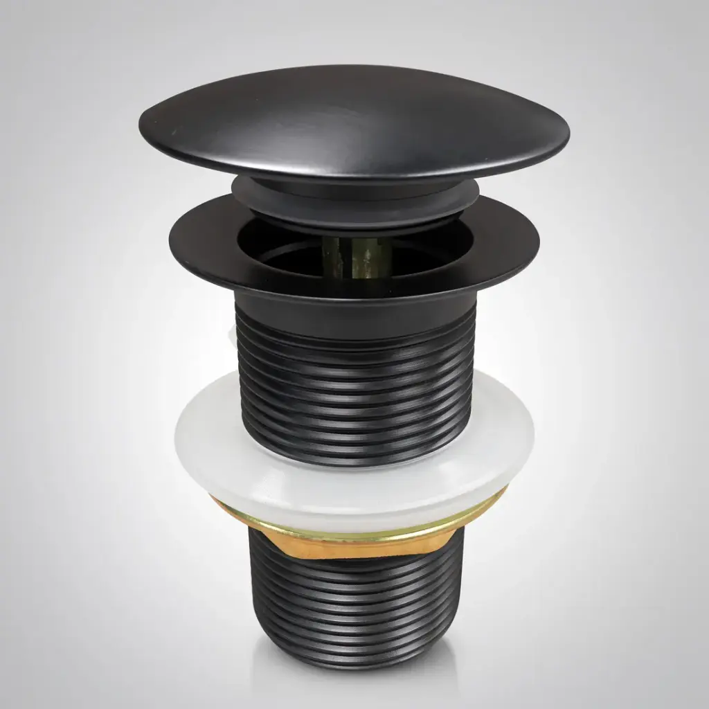 [40487] 32/40mm Gun Metal Mushroom Solid Brass Basin Pop Up Waste NO Overflow