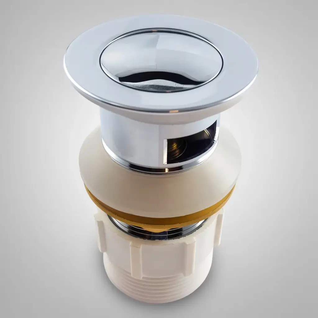 32/40mm Solid Brass Basin Pop Up Waste with Overflow Chrome