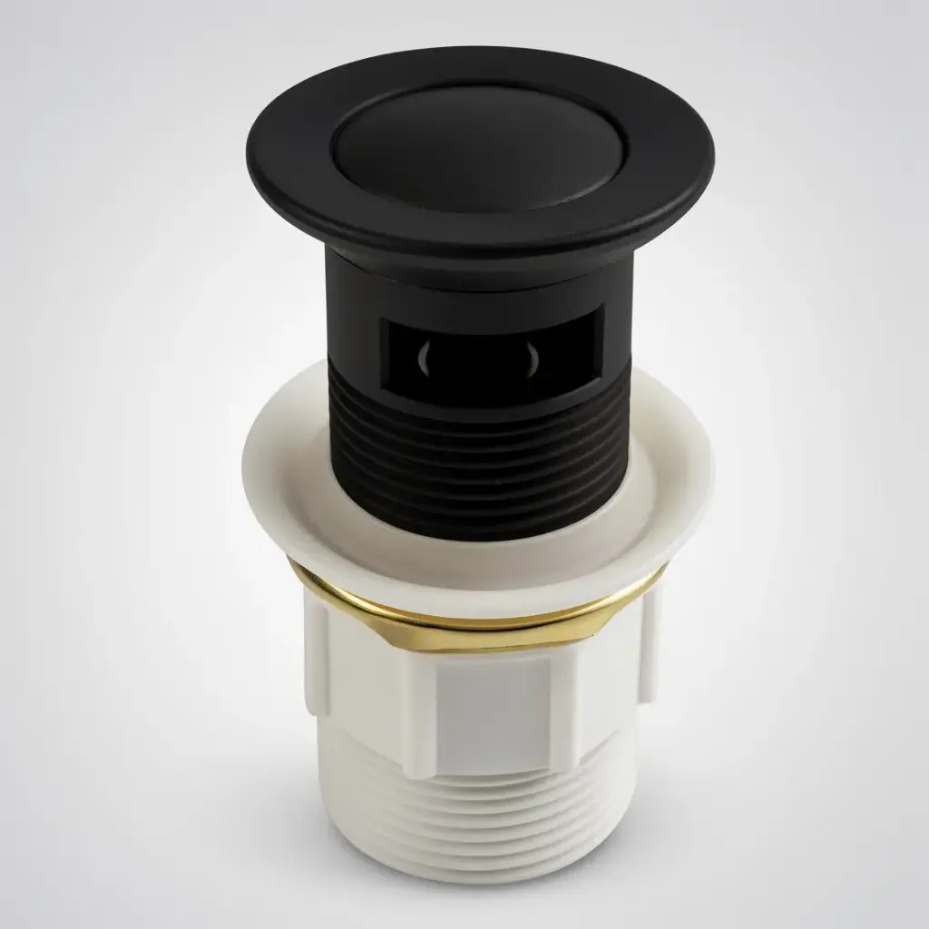 32/40mm Solid Brass Basin Pop Up Waste with Overflow Matt Black