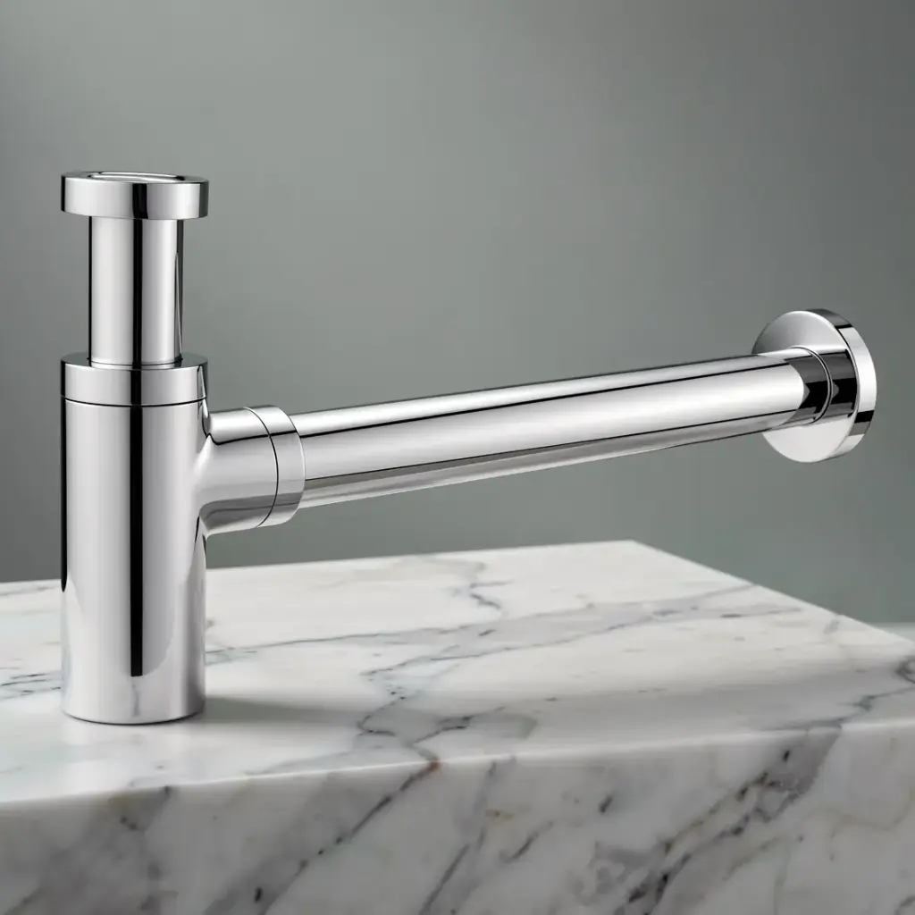 [50260] 32mm/40mm Chrome Brass Basin Bottle Trap Round