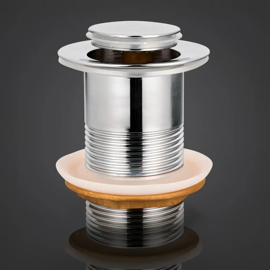 [50274] 32mm/40mm Chrome Solid Brass Basin Pop Up Waste NO Overflow