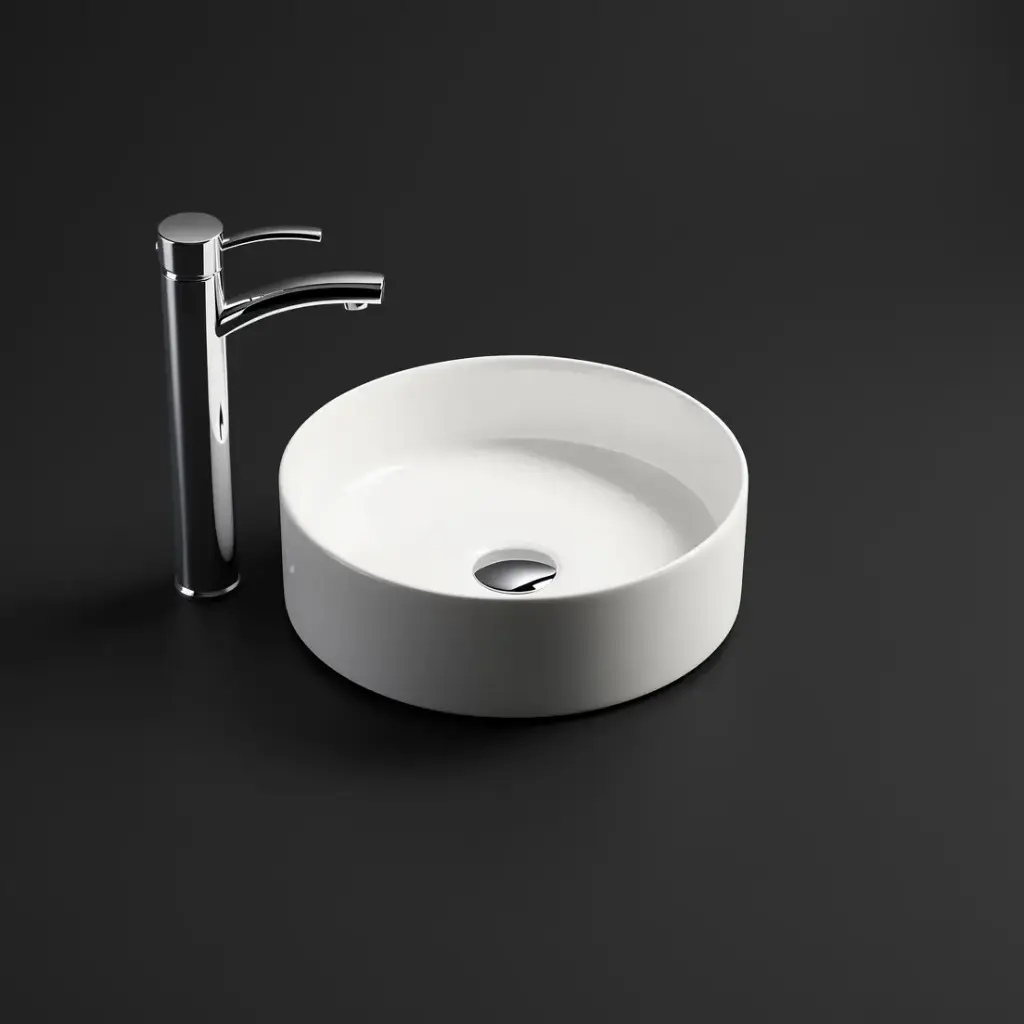 [55465] 350*350*110mm Gloss White Olley Fine Ceramic Above Counter Basin No Overflow,32mm Waste