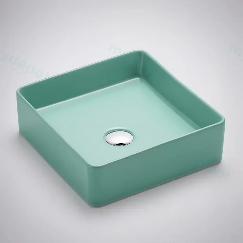 [50029] 360*360*110mm Etna Antique Green Above Counter Square Basin
