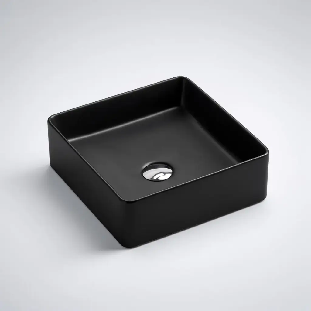 [50031] 360*360*110mm Etna Matt Black Above Counter Square Basin