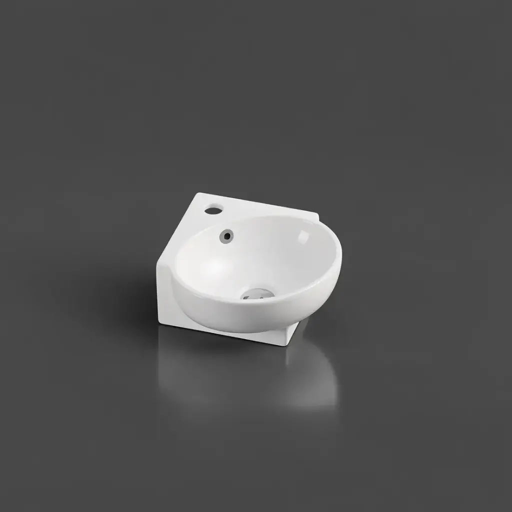 [50789] 390*365*130mm Mini 39 Compact Wall-Hung Corner Basin