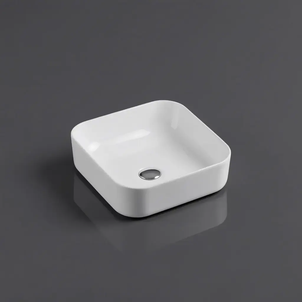 390*390*130mm Above Counter Square Basin