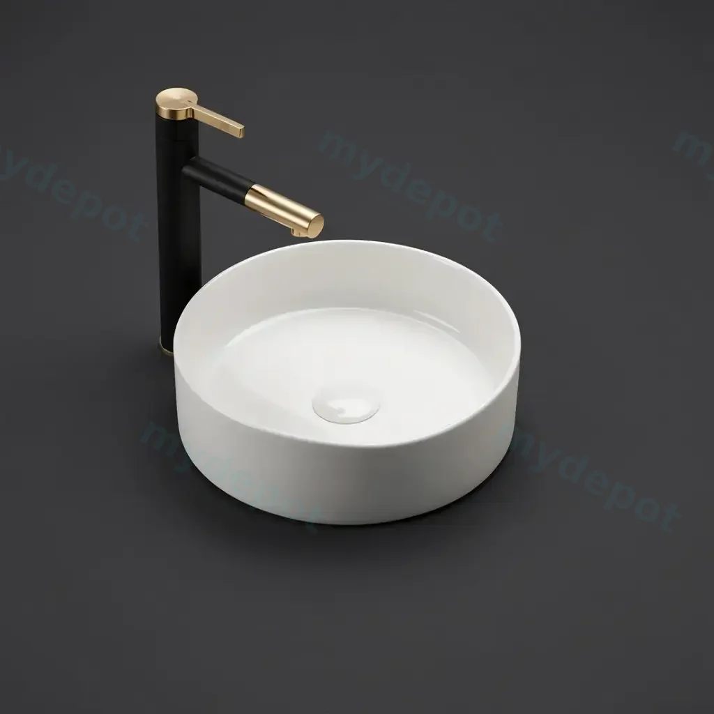 395*395*115mm Matte White Olley Fine Ceramic Above Counter Basin No Overflow,32mm Waste