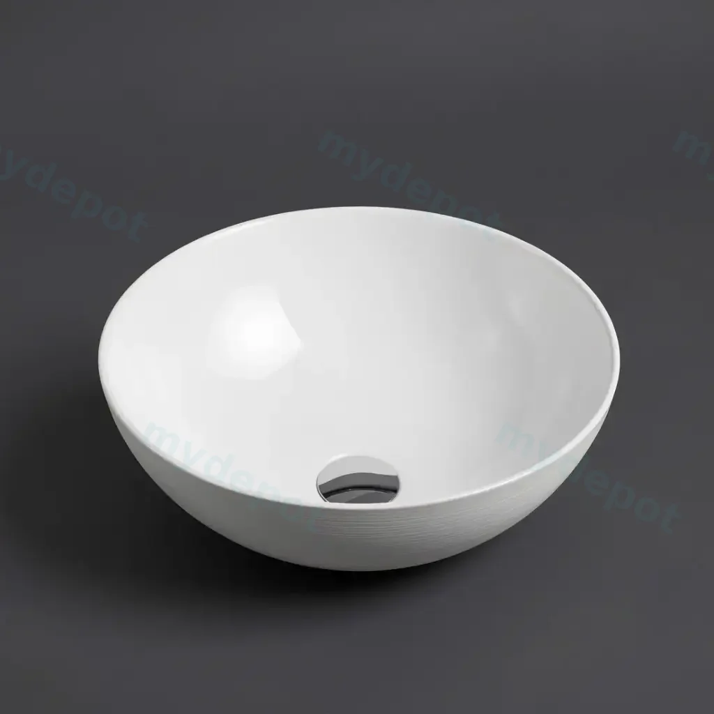 [50003] 400*400*145mm Chur Touchline White Above Counter Basin