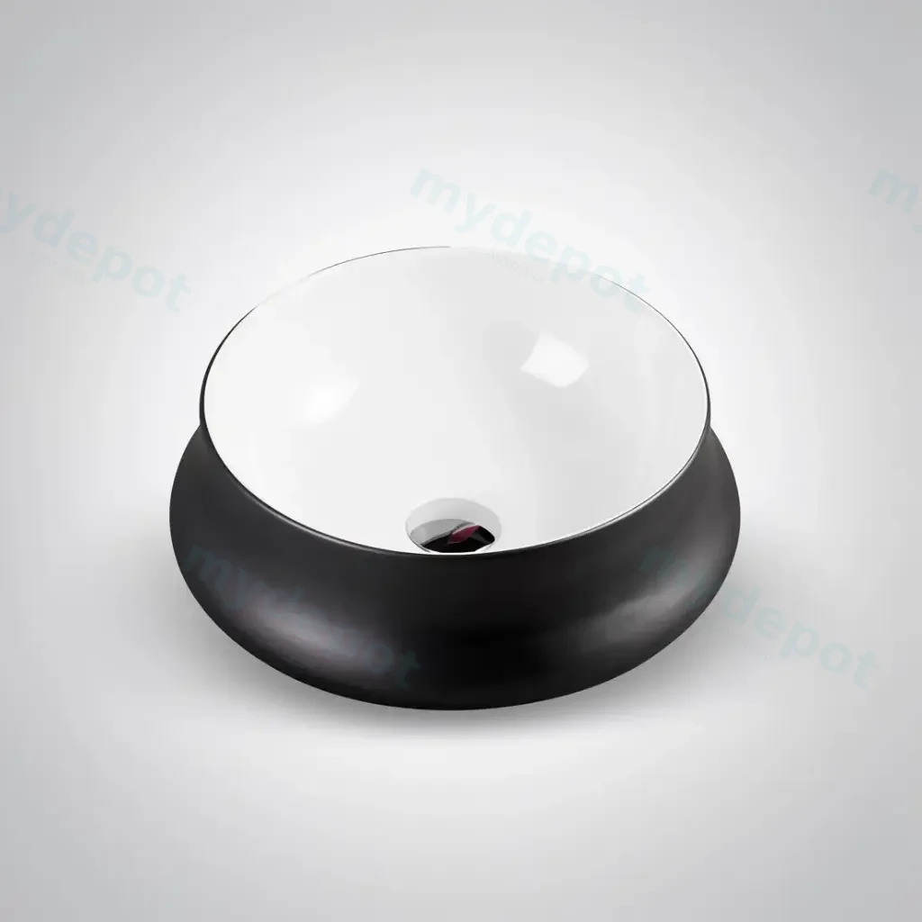 400*400*150mm Trier 32 Counter-Top Circular Nero Grey Basin