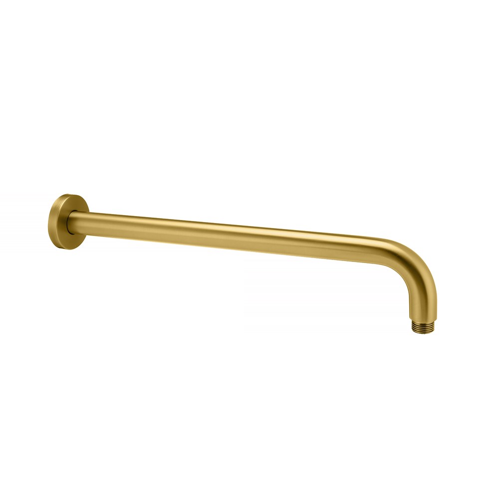 400mm Brushed Brass Wall Shower Arm