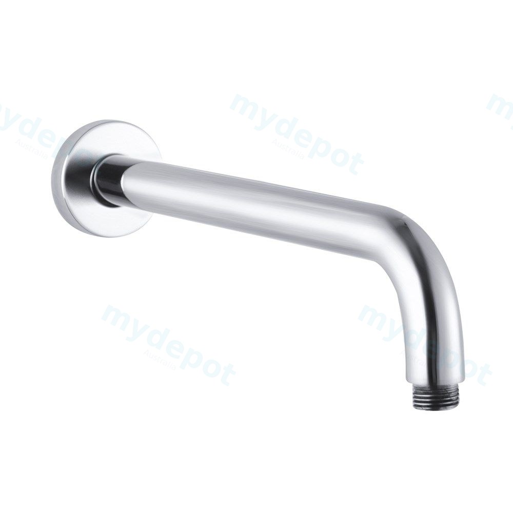 [41156] 400mm Brushed Nickel Round Wall Straight Shower Arm