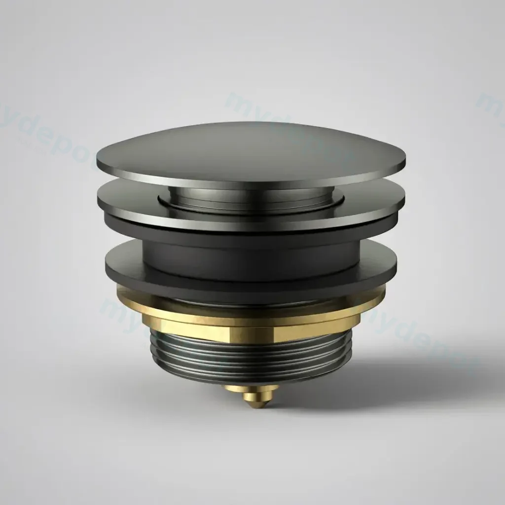 40mm Bath Pop-Up Plug With Removabel Waste No Overflow Gun Metal