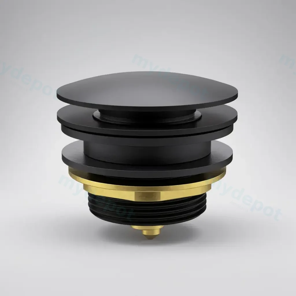 40mm Bath Pop-Up Plug With Removabel Waste No Overflow Matt Black