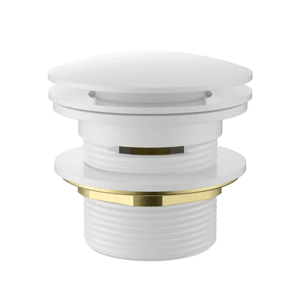 [44758] 40mm Bath Pop-Up Plug With Removabel Waste With Overflow Gloss White