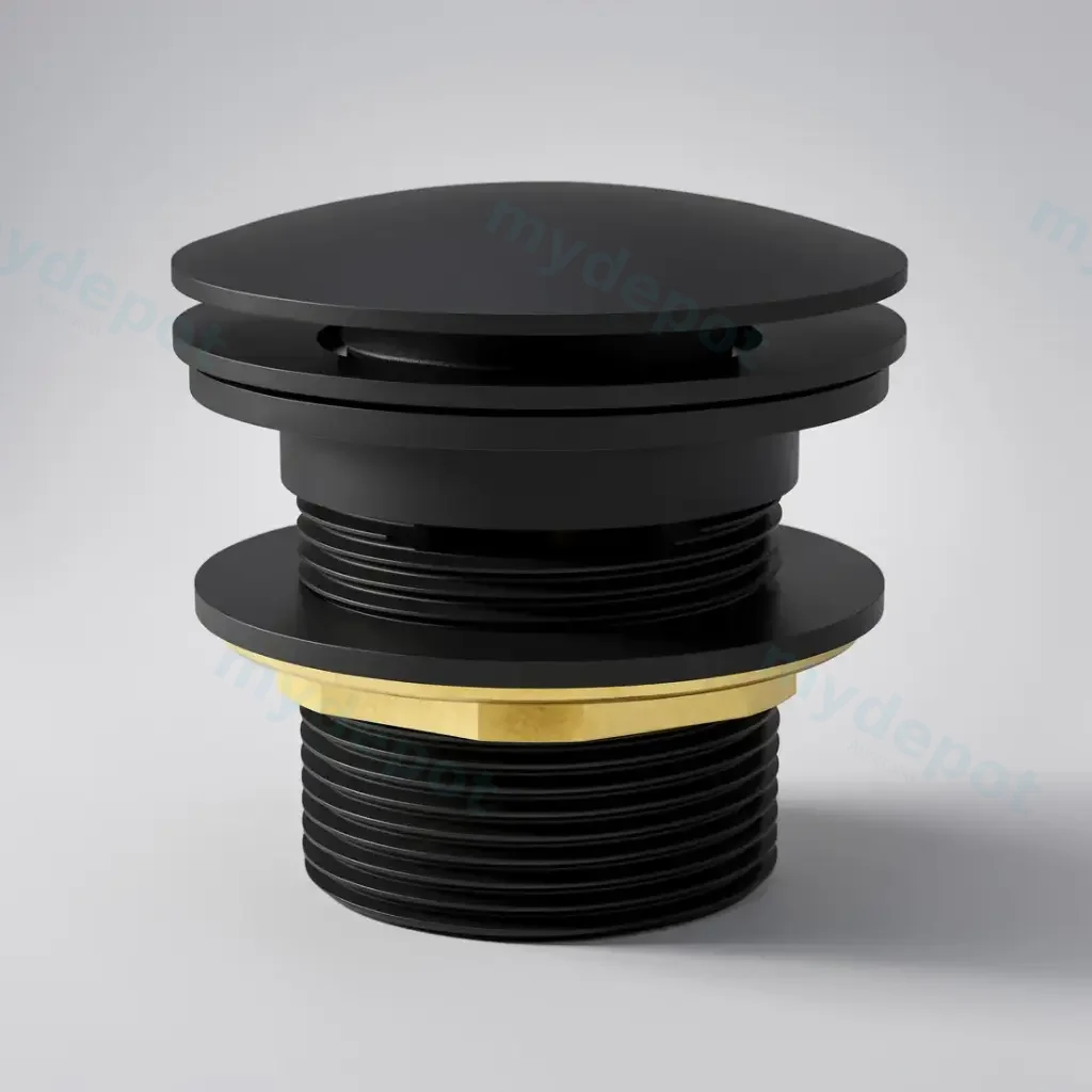 40mm Bath Pop-Up Plug With Removabel Waste With Overflow Matt Black